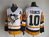 Pittsburgh Penguins #10 Francis CCM Throwback White-Yellow Jerseys,baseball caps,new era cap wholesale,wholesale hats