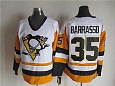 Pittsburgh Penguins #35 Tom Barrasso CCM Throwback White-Yellow Jerseys,baseball caps,new era cap wholesale,wholesale hats