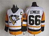 Pittsburgh Penguins #66 Mario Lemieux CCM Throwback White-Yellow Jerseys,baseball caps,new era cap wholesale,wholesale hats