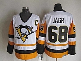 Pittsburgh Penguins #68 Jaromir Jagr CCM Throwback White-Yellow Jerseys,baseball caps,new era cap wholesale,wholesale hats