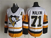Pittsburgh Penguins #71 Evgeni Malkin CCM Throwback White-Yellow Jerseys,baseball caps,new era cap wholesale,wholesale hats