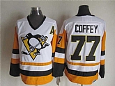 Pittsburgh Penguins #77 Paul Coffey CCM Throwback White-Yellow Jerseys,baseball caps,new era cap wholesale,wholesale hats
