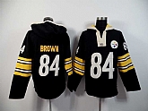 Pittsburgh Steelers #84 Antonio Brown Black 2015 New Stitched Hoodie,baseball caps,new era cap wholesale,wholesale hats