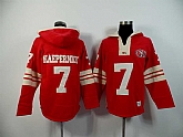 San Francisco 49ers #7 Colin Kaepernick Red 2015 New Stitched Hoodie,baseball caps,new era cap wholesale,wholesale hats