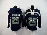 Seattle Seahawks #25 Richard Sherman Dark Blue 2015 New Stitched Hoodie,baseball caps,new era cap wholesale,wholesale hats