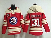 Washington Nationals #31 Max Scherzer Red Stitched Hoodie,baseball caps,new era cap wholesale,wholesale hats