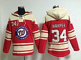 Washington Nationals #34 Harper Red Stitched Hoodie,baseball caps,new era cap wholesale,wholesale hats
