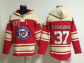 Washington Nationals #37 Stephen Strasburg Red Stitched Hoodie,baseball caps,new era cap wholesale,wholesale hats