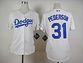 Womens Los Angeles Dodgers #31 Joc Pederson 2015 White Cool Base Jerseys,baseball caps,new era cap wholesale,wholesale hats