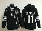 Womens Los Angeles Kings #11 Anze Kopitar Black Stitched Hoodie,baseball caps,new era cap wholesale,wholesale hats