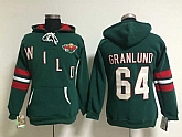 Womens Minnesota Wilds #64 Mikael Granlund Green Stitched Hoodie,baseball caps,new era cap wholesale,wholesale hats