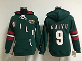Womens Minnesota Wilds #9 Mikko Koivu Green Stitched Hoodie,baseball caps,new era cap wholesale,wholesale hats