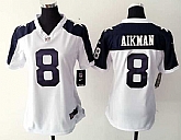 Womens Nike Dallas Cowboys #8 Troy Aikman White Thanksgiving Game Jerseys,baseball caps,new era cap wholesale,wholesale hats