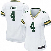 Womens Nike Green Bay Packers #4 Brett Favre White Game Jerseys,baseball caps,new era cap wholesale,wholesale hats