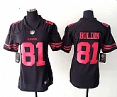 Womens Nike San Francisco 49ers #81 Anquan Boldin 2015 Black Game Jerseys,baseball caps,new era cap wholesale,wholesale hats
