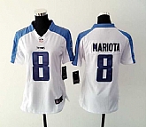 Womens Nike Tennessee Titans #8 Marcus Mariota White Team Color Game Jerseys