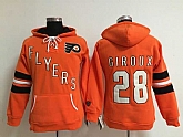 Womens Philadelphia Flyers #28 Claude Giroux Orange Stitched Hoodie,baseball caps,new era cap wholesale,wholesale hats