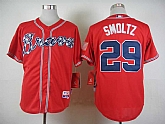 Atlanta Braves #29 John Smoltz Red Throwback Cool Base Jerseys,baseball caps,new era cap wholesale,wholesale hats
