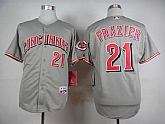 Cincinnati Reds #21 Todd Frazier Gray Cool Base Jerseys,baseball caps,new era cap wholesale,wholesale hats