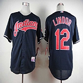 Cleveland Indians #12 Lindor Dark Blue Cool Base Jerseys,baseball caps,new era cap wholesale,wholesale hats