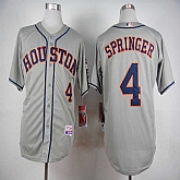 Houston Astros #4 George Springer Gray Cool Base Jerseys,baseball caps,new era cap wholesale,wholesale hats