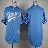 Kansas City Royals Blank 1985 Throwback Light Blue Cool Base Jerseys,baseball caps,new era cap wholesale,wholesale hats