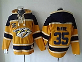 Nashville Predators #35 Pekka Rinne Yellow Hoodie,baseball caps,new era cap wholesale,wholesale hats