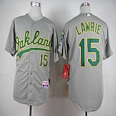 Oakland Athletics #15 Lawrie Gray Cool Base Jerseys,baseball caps,new era cap wholesale,wholesale hats