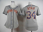 Womens Houston Astros #34 Nolan Ryan 2015 Gray Cool Base Jerseys,baseball caps,new era cap wholesale,wholesale hats
