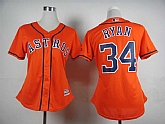 Womens Houston Astros #34 Nolan Ryan 2015 Orange Cool Base Jerseys,baseball caps,new era cap wholesale,wholesale hats
