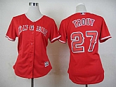 Womens Los Angeles Angels Of Anaheim #27 Mike Trout 2015 Red Cool Base Jerseys,baseball caps,new era cap wholesale,wholesale hats