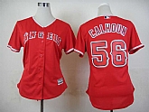 Womens Los Angeles Angels Of Anaheim #56 Kole Calhoun 2015 Red Cool Base Jerseys,baseball caps,new era cap wholesale,wholesale hats