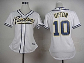 Womens San Diego Padres #10 Justin Upton 2015 White Cool Base Jerseys,baseball caps,new era cap wholesale,wholesale hats
