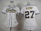 Womens San Diego Padres #27 Matt Kemp 2015 White Cool Base Jerseys,baseball caps,new era cap wholesale,wholesale hats