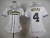 Womens San Diego Padres #4 Wil Myers 2015 White Cool Base Jerseys,baseball caps,new era cap wholesale,wholesale hats