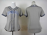 Womens San Diego Padres Blank 2015 Gray Cool Base Jerseys,baseball caps,new era cap wholesale,wholesale hats