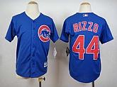 Youth Chicago Cubs #44 Anthony Rizzo Blue Cool Base Jerseys,baseball caps,new era cap wholesale,wholesale hats