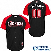 Youth Customized MLB American League 2015 All-Star Stitched Black Jerseys