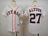 Youth Houston Astros #27 Jose Altuve 2015 White Cool Base Jerseys,baseball caps,new era cap wholesale,wholesale hats