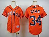 Youth Houston Astros #34 Nolan Ryan 2015 Orange Cool Base Jerseys,baseball caps,new era cap wholesale,wholesale hats