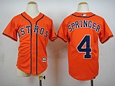 Youth Houston Astros #4 George Springer 2015 Orange Cool Base Jerseys,baseball caps,new era cap wholesale,wholesale hats