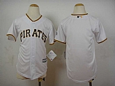 Youth Pittsburgh Pirates Blank 2015 White Cool Base Jerseys,baseball caps,new era cap wholesale,wholesale hats