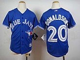 Youth Toronto Blue Jays #20 Josh Donaldson Blue Cool Base Jerseys,baseball caps,new era cap wholesale,wholesale hats