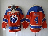 Edmonton Oilers #4 Taylor Hall Orange Stitched Hoodie,baseball caps,new era cap wholesale,wholesale hats