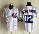 Majestic Chicago Cubs #12 Schwarber White Pinstripe 2015 MLB Stitched Jerseys,baseball caps,new era cap wholesale,wholesale hats