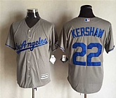 Majestic Los Angeles Dodgers #22 Clayton Kershaw Gray 2015 MLB Stitched Jerseys,baseball caps,new era cap wholesale,wholesale hats