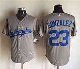 Majestic Los Angeles Dodgers #23 Adrian Gonzalez Gray 2015 MLB Stitched Jerseys,baseball caps,new era cap wholesale,wholesale hats