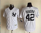 Majestic New York Yankees #42 Mariano Rivera White Pinstripe 2015 MLB Stitched Jerseys,baseball caps,new era cap wholesale,wholesale hats