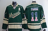 Minnesota Wilds #11 Zach Parise USA Flag Fashion Green Jerseys,baseball caps,new era cap wholesale,wholesale hats