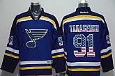 St. Louis Blues #91 Vladimir Tarasenko USA Flag Fashion Blue Jerseys,baseball caps,new era cap wholesale,wholesale hats